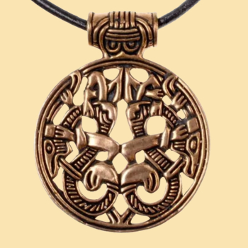 Wikinger Greiftier-Amulett von Vårby - Bronze