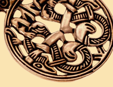 Preview: Wikinger Greiftier-Amulett von Vårby - Bronze