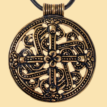 Rundes Amulett im Borrestil  - Bronze