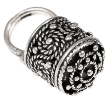 Preview: Situla - Eimer-Anhänger  -  versilbert