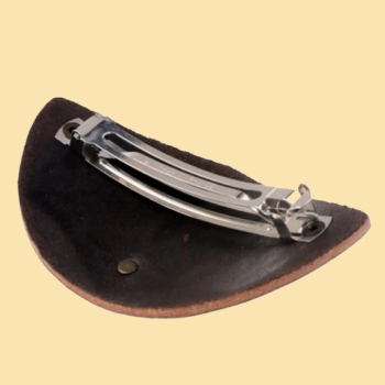 Preview: Haarspange mit großem Beschlag / Clip - braun - Thorshammer