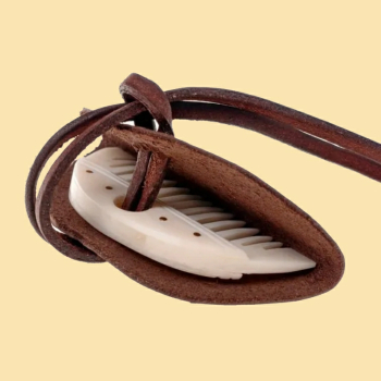 Preview: Bartkamm  - klein - mit Lederfutteral