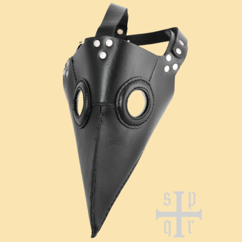 Preview: Pestdoktor Set - Maske und Hut aus Leder