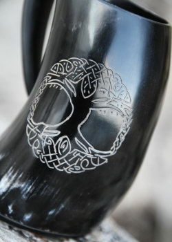 Preview: Bierkrug aus Horn - Yggdrasil