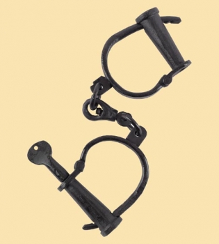 Mittelalter-Handschellen aus Stahl