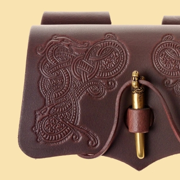 Preview: Tranktasche  - 3 Flaschen  -  braun