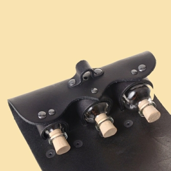 Preview: Tranktasche  - 3 Flaschen  -  braun