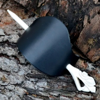 Wikinger-Haarspange - groß - schwarz