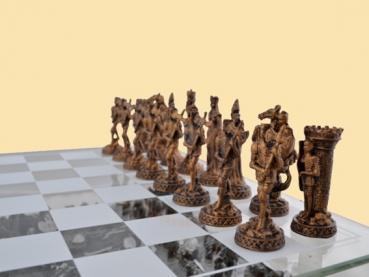 Preview: Zinnschach Ritter - Landschaft - 32 Zinnfiguren