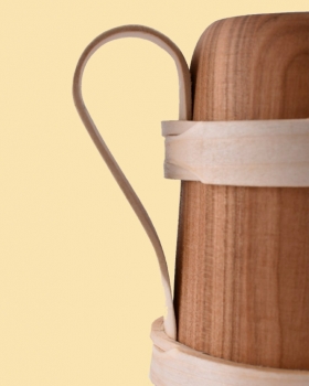 Preview: Bierkrug aus Holz - ca. 0,5 Liter
