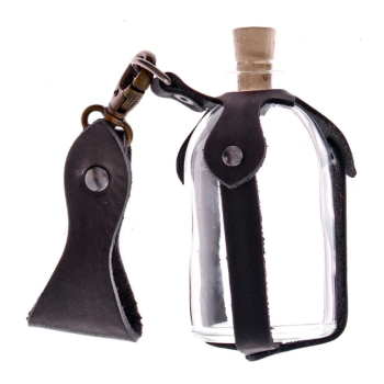 Preview: Trankfläschchen in Halterung - 100 ml - schwarz