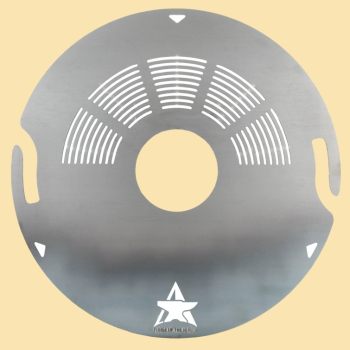 Feuerplatte/Grillplatte für Feuertonne -  Ø 80 cm -  Stahl