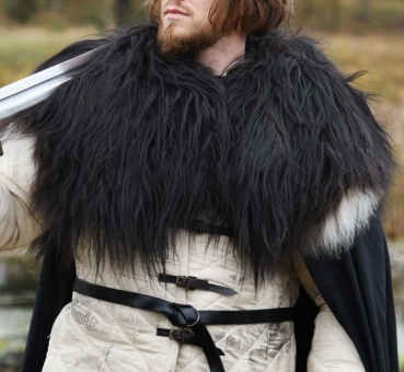 Preview: Schulterfell aus Nordlandschnucken-Fell  -  schwarz - S/M