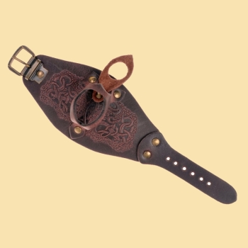 Preview: Armband mit Trankflasche  -  geprägt  -  braun