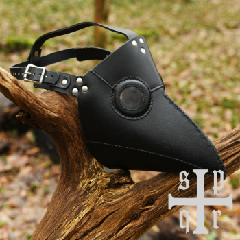 Preview: Pestdoktor Set - Maske und Hut aus Leder