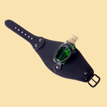 Armband mit Trankflasche - schwarz