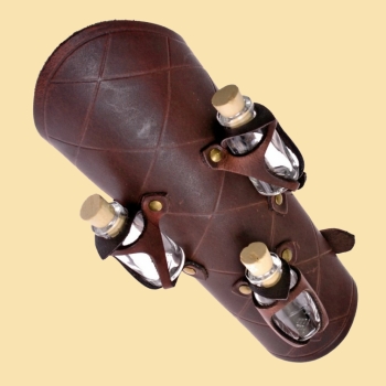 Preview: Armschützer mit drei Trankflaschen   -  braun