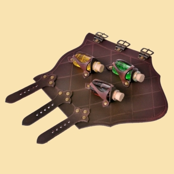 Preview: Armschützer mit drei Trankflaschen   -  braun