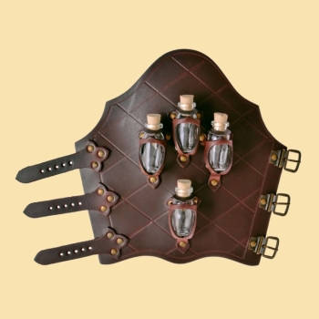 Preview: Armschützer mit vier Trankflaschen   -  braun