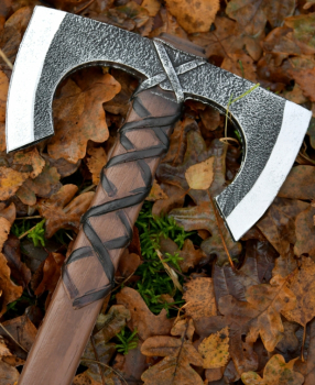 Preview: LARP Wikinger Doppelaxt Jorvak - Polsterwaffe - 42 cm