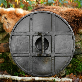 Preview: LARP Wikinger Schild Skjaldar -  rot -  60 cm