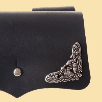 Preview: Tranktasche - Knopf mit Ecken - schwarz - 5 Flaschen