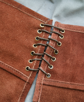 Preview: Wildleder Rock, Rüstung Vidar, braun - S/M