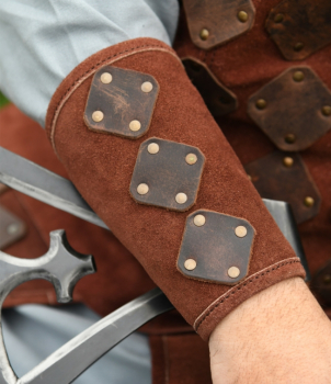 Preview: Wildleder Armschützer Vidar -  braun -  Paar