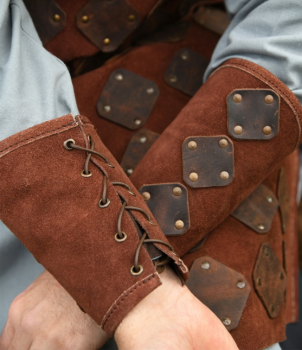 Preview: Wildleder Armschützer Vidar -  braun -  Paar