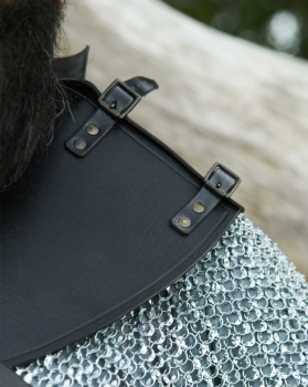 Preview: Leder Kragen Balor -  schwarz