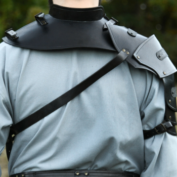 Leder Kragen Balor -  schwarz