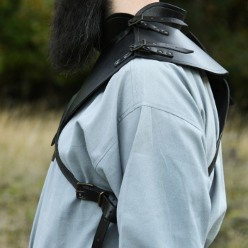 Leder Kragen Balor -  schwarz