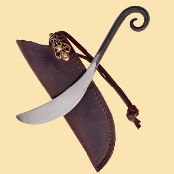 Druiden-Messer - mit beschlagener Scheide