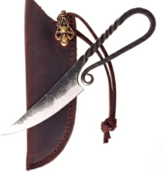 Eisenzeit-Messer  - mit beschlagener Scheide