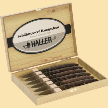 Preview: Messerset in Holzbox  -  6 Stück - Wengenholz