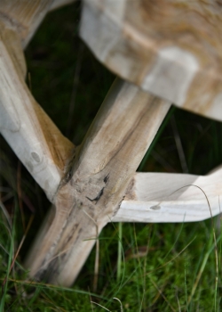 Preview: Kleiner Holz-Hocker  -   ca. 31 cm hoch