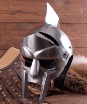Preview: Gladiatoren Helm Maximus aus Stahl - ohne Dornen