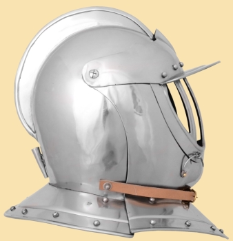 Preview: Geschlossene Sturmhaube - Burgonet -  17. Jh. - 1,6 mm Stahl