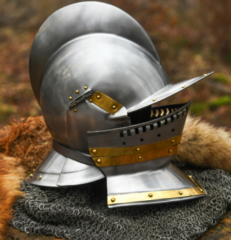 Preview: Burgonet, oder Sturmhaube, 1,2 mm Stahl