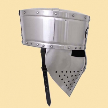 Preview: Kreuzritter Helm, Templerhelm - 1,6 mm Stahl