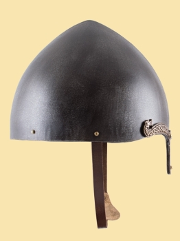 Preview: Nasalhelm mit Keltischen Motiven  -  Stahl  -  mit Antik-Finish