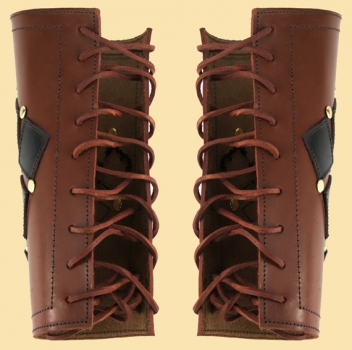 Preview: Lederarmschienen "Orm" - Braun/Schwarz