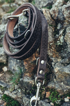 Preview: Set Hundeleine "Ferris" + Halsband "Maddox"  -  dunkelbraun