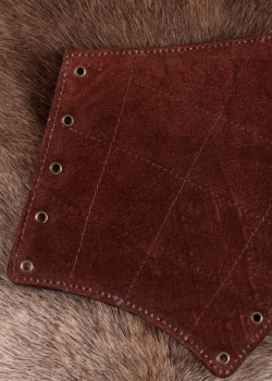 Preview: Gepolsterte Armstulpen aus Leder mit gekreuzten Bändern  -  Paar