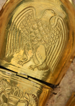 Preview: Prätorianer Beinschienen  -  Messing