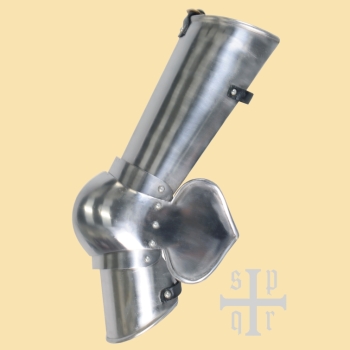 Preview: Mittelalterliches Beinzeug und Kniebuckel  - 14. Jh. - 1,6 mm Stahl