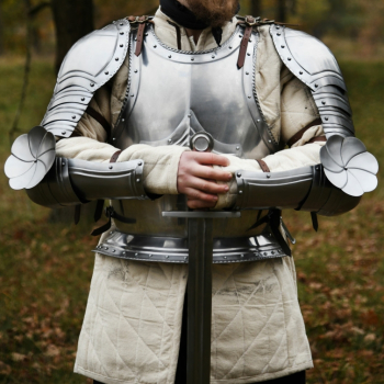 Preview: Gotische Armschützer - Paar  -  1,2 mm Stahl