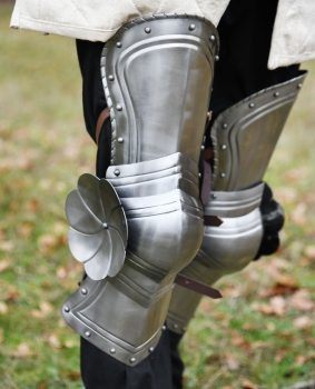 Preview: Gotische Beinschützer  -   Paar  -  1,2 mm Stahl