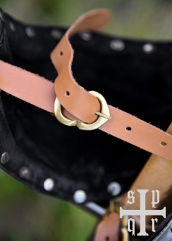 Preview: Mittelalterliche Kniekacheln aus Stahl  -  Paar  -  15. Jahrhundert