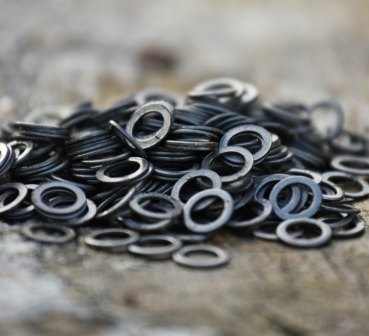 Preview: 1 kg Paket - FRM/FWM - lose flache Kettenringe - gestanzt - ID8mm